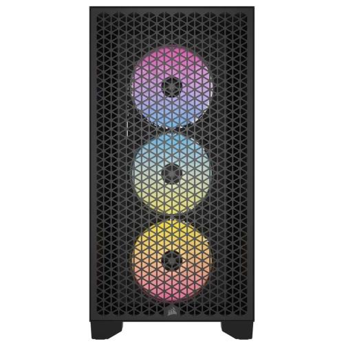 Corsair case Custom 3000D RGB AF, black, with x3 AR120 RGB fans - CC-9900019-WW