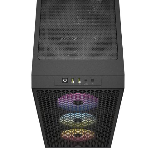 Corsair case Custom 3000D RGB AF, black, with x3 AR120 RGB fans - CC-9900019-WW