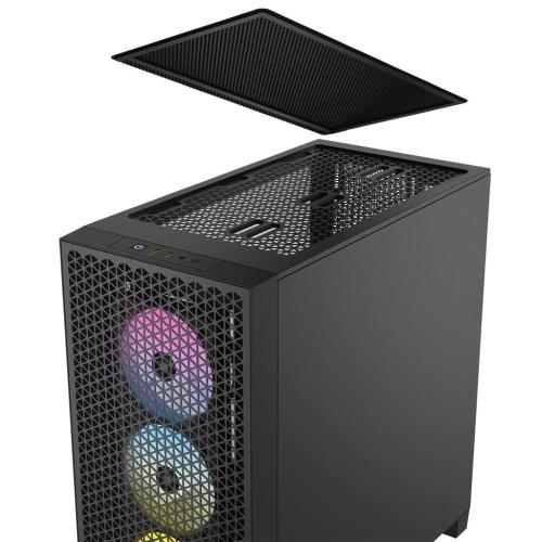 Corsair case Custom 3000D RGB AF, black, with x3 AR120 RGB fans - CC-9900019-WW