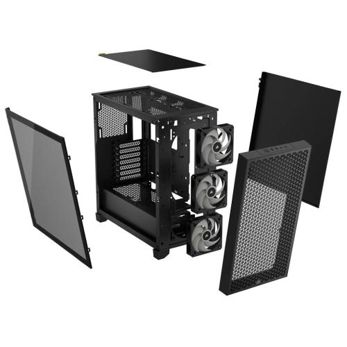 Corsair case Custom 3000D RGB AF, black, with x3 AR120 RGB fans - CC-9900019-WW