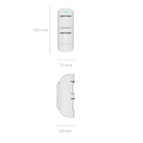 AJAX MotionProtect Outdoor ASP  - MotionProtect Outdoor Bianco Rilevatore di movimento wireless da Esterno, con protezione antimascheramento, ignora gli animali domestici 38197