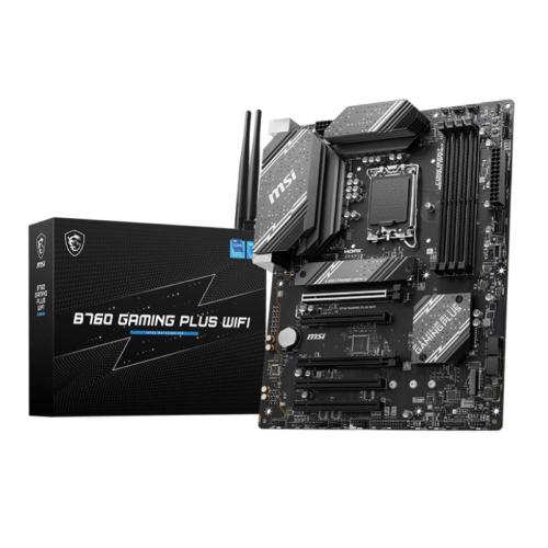 MB MSI B760 GAMING PLUS WiFi LGA1700 4xDDR5DC-6800o.c. 1xHDMI 1xDP 1xPCIe4.0x16 2xM.2 4xSata3R GBLAN USB3.2 WiFi-6E BT ATX