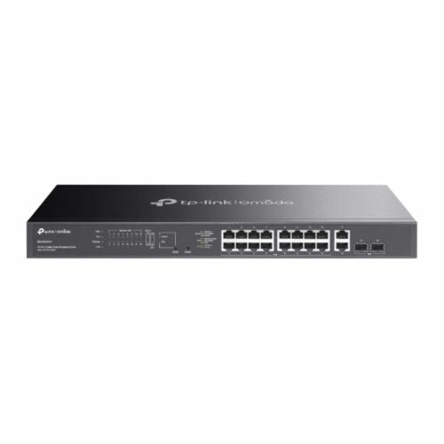 SWITCH 20P LAN Gigabit TP-LINK ES220GMP Easy Managed 16P POE+ 2P Gigabit 2P SFP- cust.in acciaio - mont.su rack 1U 1