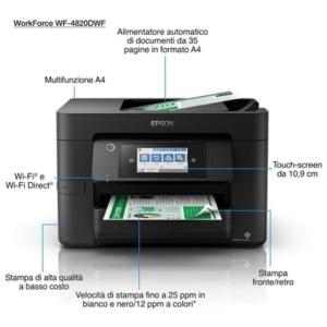 WorkForce PRO WF-4820DWF 4:1 A4 36ppm USB/LAN/WiFi F/R ADF (C11CJ06403)