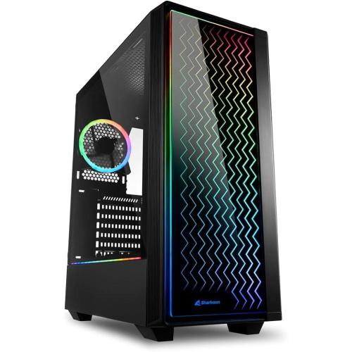 CABINET SHARKOON RGB LIT 200 -- 2xu3,1x120,1x120 ARGB, Controller ARGB , frontale vetro