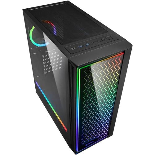 CABINET SHARKOON RGB LIT 200 -- 2xu3,1x120,1x120 ARGB, Controller ARGB , frontale vetro