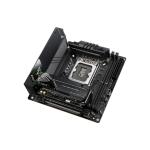 ASUS ROG Strix Z690-I Gaming WiFi Scheda Madre Gaming, Mini-ITX, Intel Z690, LGA1700, DDR5, PCI 5.0, WiFi 6E(802.11ax), Intel 2.5 Gb LAN, ROG SupremeFX 7.1, 2xM.2, 4xSATA 6GB/s, Aura Sync RGB, Nero