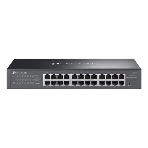SWITCH 24P LAN Gigabit TP-LINK ES224G Easy Managed - cust.in acciaio - montabile su rack 1U 13 (integ,contr.Omada SDN )