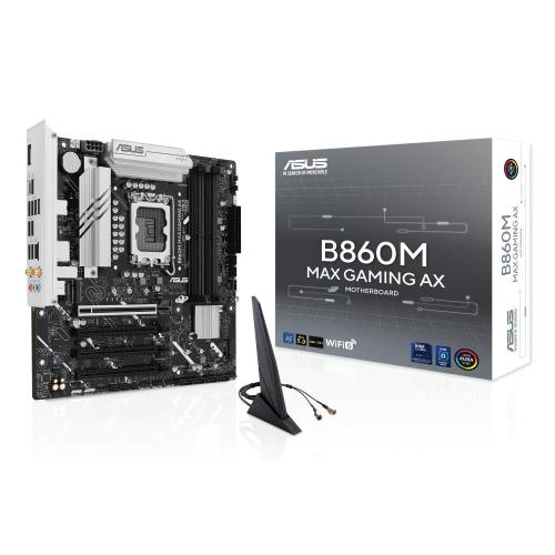 MB ASUS B860M MAX GAMING AX B860 LGA1851 4xDDR5DC-8666(oc) DP 1xPCIe5.0x16 4xSATA3 3xM.2 WiFi6 BT mATX 90MB1JZ0-M0EAY0