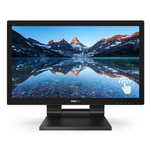 MONITOR SMOOTH-TOUCH PHILIPS LCD LED 21.5 Wide 222B9TA/00 2ms LowBlue MM FHD 3000:1 BLACK VGA DVI HDMI DP 2xUSB3.2 V Fino:30/05