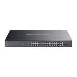SWITCH 28P LAN Gigabit TP-LINK ES228GMP Easy Managed 24P POE+ 2P Gigabit 2P SFP- cust.in acciaio - mont.su rack 1U 19