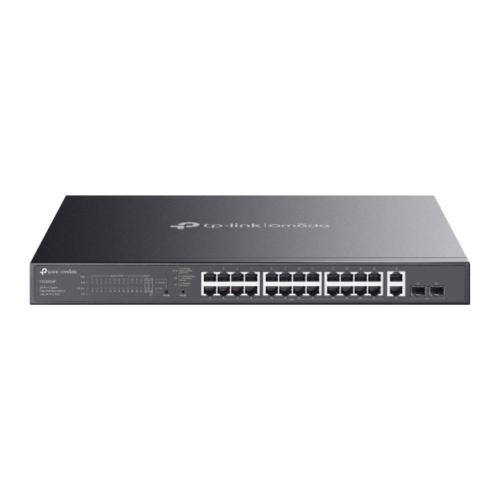 SWITCH 28P LAN Gigabit TP-LINK ES228GMP Easy Managed 24P POE+ 2P Gigabit 2P SFP- cust.in acciaio - mont.su rack 1U 19