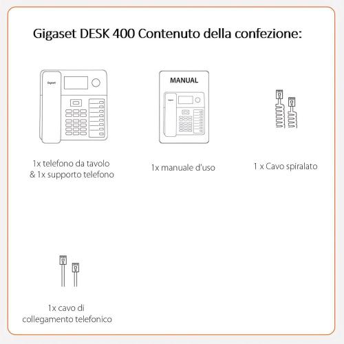GIGASET DESK 400 IM WHITE TELEFONO BCA
