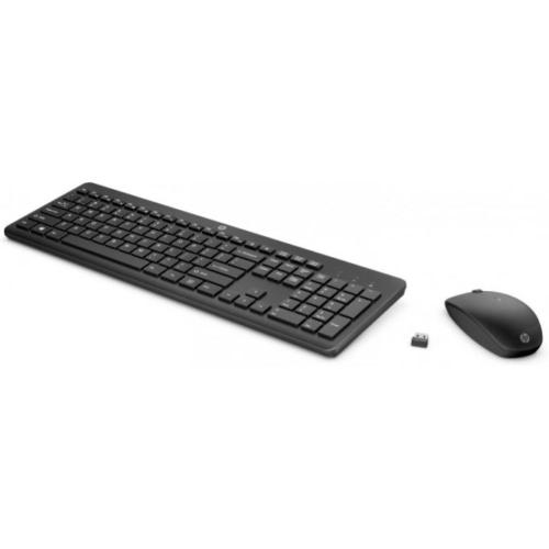 HP Combo tastiera e mouse wireless HP 235 , BlacK, Mouse 1.600dpi, bnatterie tipo AAA , Tasti multimediali - 1Y4D0AA