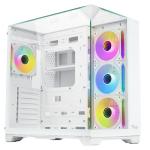 ITEK Case DARK CAVE PANO - Gaming Tower- ATX- 4x12cm ARGB fan- 2xUSB3- Type-C- Temp Glass Top- Side & Front Panel- White Edition