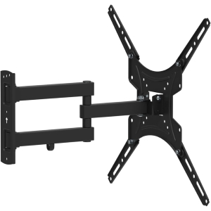 Staffa / Supporto a muro per Monitor e TV LED/LCD - max 30Kg - Allungabile Nero - VESA: 75X75/400X400