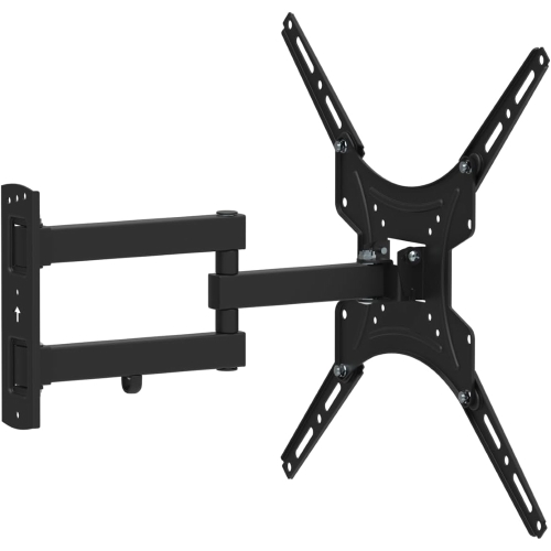 Staffa / Supporto a muro per Monitor e TV LED/LCD - max 30Kg - Allungabile Nero - VESA: 75X75/400X400