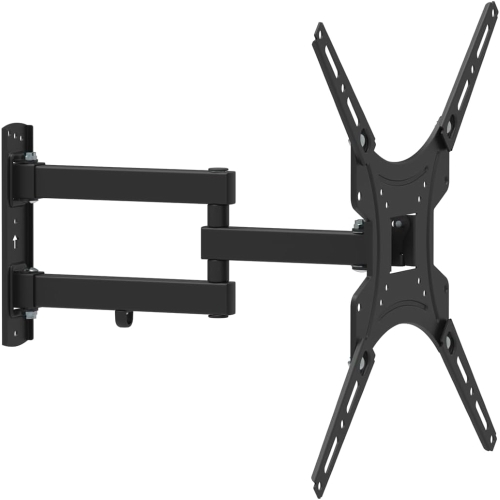Staffa / Supporto a muro per Monitor e TV LED/LCD - max 30Kg - Allungabile Nero - VESA: 75X75/400X400