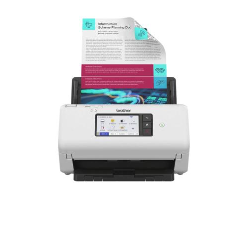 SCANNER BROTHER ADS-4700W DOCUMENTALE (DUAL CIS) A4 CARIC DALLALTO 40ppm/80ipm 600x600dpi ADF80fg USB LAN WiFi TOUCH 