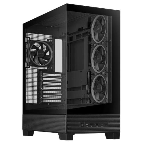 CABINET ATX MIDI TOWER ASUS A31 PLUS TG ARGB BLACK ATX 2xCOMBO-BAY 7xSLOT-ESP. NO-ALIM. 238x511x435mm 90DC00R0-B19000
