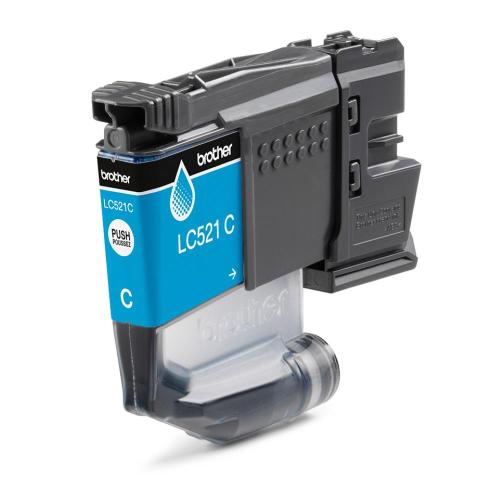 CARTUCCIA BROTHER LC521C CIANO 500 pgg x MFC-DCPJ1260W MFC-DCPJ1310SW MFC-DCPJ1360DW MFC-DCPJ1460DW