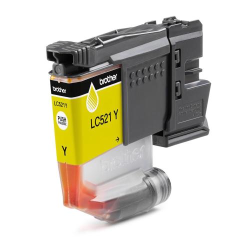 CARTUCCIA BROTHER LC521Y GIALLO 500 pgg x MFC-DCPJ1260W MFC-DCPJ1310SW MFC-DCPJ1360DW MFC-DCPJ1460DW