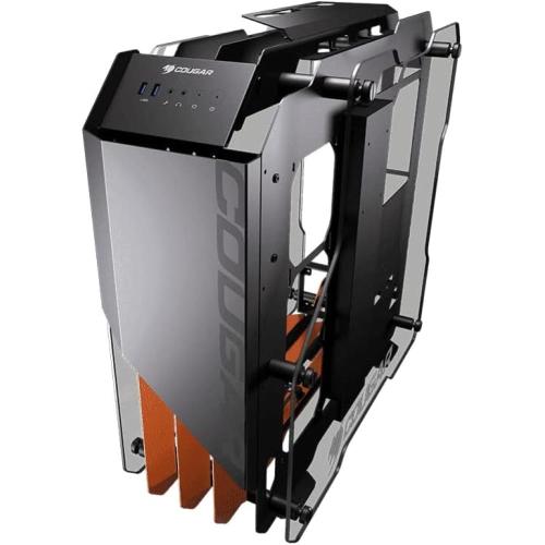 Cougar BLAZER Superba custodia Mid Tower da gioco a telaio aperto, telaio in alluminio con pannelli laterali in vetro temperato