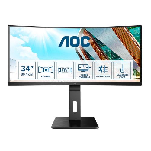MONITOR AOC LCD CURVED VA LED 34 WIDE CU34P2A 4ms MM WQHD 3000:1 BLACK 2xHDMI DP Vesa