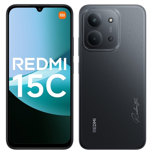 XIAOMI REDMI 15C MIDNIGHT GREY 6.9" 4GB/128GB - Smartphone LTE Dual Sim - Fotocamera 50 MP, Flash Led - Xiaomi HyperOS versione 2 - Batteria 6000 mAh. - Octa-Core 2 GHz - IP64