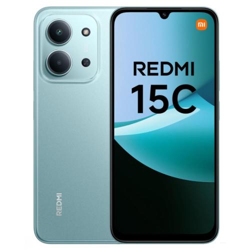XIAOMI REDMI 15C GREEN 6.9" 4GB/128GB Smartphone LTE Dual Sim - Fotocamera 50 MP, Flash Led - Xiaomi HyperOS versione 2 - Batteria 6000 mAh. - Octa-Core 2 GHz - IP64