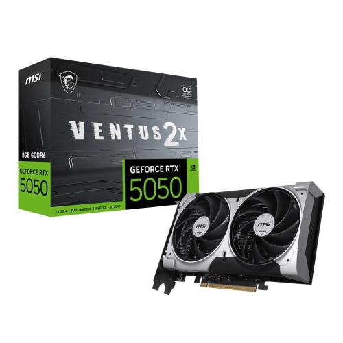 SVGA MSI GeForce RTX 5050 8G VENTUS 2X OC nVidia PcIe5.0 8GDDR6 128bit 2617Mhz 1xHDMI 3xDP 2slot