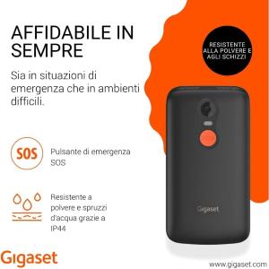 GIGASET GL595 BLACK EASY PHONE CLAMSHELL 2.8"