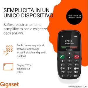 GIGASET GL395 BLACK EASY PHONE 2.2"