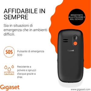 GIGASET GL395 BLACK EASY PHONE 2.2"