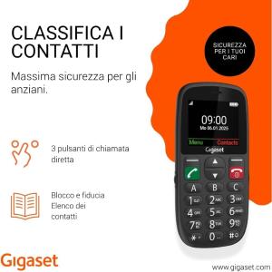 GIGASET GL395 BLACK EASY PHONE 2.2"