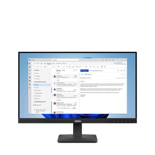 MONITOR LENOVO ThinkVision S24-4e 64B5KAT1EU 23.8FHD IPS AG 16:9 Blk 4ms 250cd/m2 3Y Vesa Tilt HDMI VGA