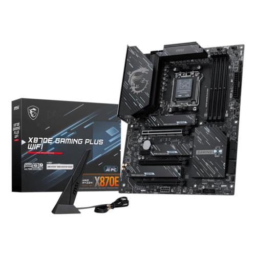 MB MSI X870E GAMING PLUS WIFI AM5 4DDR5-8200o.c. 1xHDMI 1DP TypeC 1xPCIe5.0x16 1xPCIe4.0x16 3xM.2 4xSata3 USB GLAN WiFi BT ATX