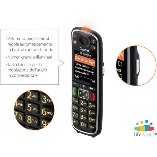 GIGASET E720 BLACK DECT BIG BUTTON