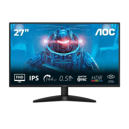 MONITOR AOC LCD IPS 144Hz 23.8 WIDE FRAMELESS 27B36X 4ms FHD 1500:1 BLACK HDMI DP Vesa 