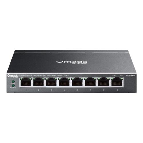 SWITCH 8P LAN Gigabit PoE+ TP-LINK ES208GP Easy Managed 8P Gigabit PoE (integ,contr.Omada SDN)