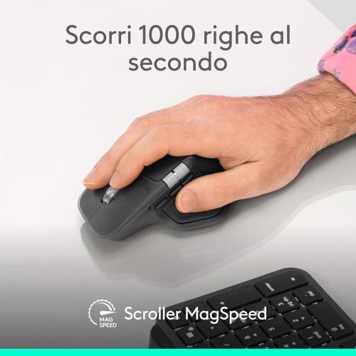 MOUSE LOGITECH oem For Business MX Master 4 Ricevitore Logi Bolt, Bluetooth, Actions Ring, tecnologia aptica, ricarica USB-C 