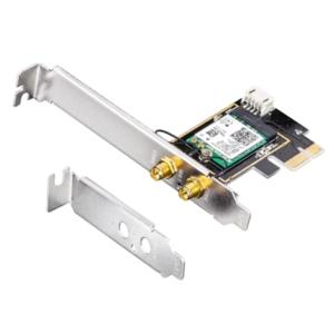WIRELESS ADATTATORE PCI EXPRESS AX3000 WI-FI6 CUDY WE3000 BLUETOOTH 5.0 - 574MBPS A 2.4GHZ + 2402MBPS A 5GHZ - 2 ANT.