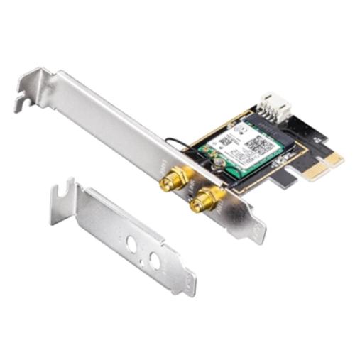 WIRELESS ADATTATORE PCI EXPRESS AX3000 WI-FI6 CUDY WE3000 BLUETOOTH 5.0 - 574MBPS A 2.4GHZ + 2402MBPS A 5GHZ - 2 ANT.