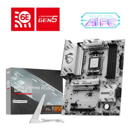 MB MSI B850 GAMING WIFI6E AM5 4xDDR5-8200o.c. 1xHDMI 1xDP 2xPCIe4.0x16 2xM.2 4xSata3 USB WIFI6E LAN BT ATX