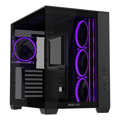CABINET ATX MIDI TOWER ASUS A32 PLUS TG ARGB BLACK ATX 2x3,5 O 3x2,5-BAY 7xSLOT-ESP. NO-ALIM. 285x410x435mm F90DC00S0-B19000