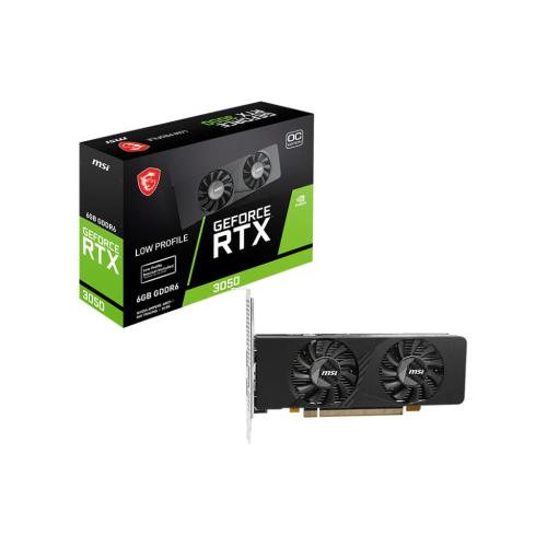 SVGA MSI GeForce RTX 3050 LP E 6G OC nVidia PCIe4.0 6GDDR6 96bit 1507Mhz 2xHDMI 1xDL-DVI 1xDP LP + brackets 2slot