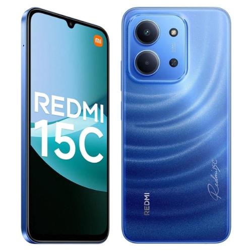 XIAOMI REDMI 15C OCEAN BLUE 6.9" 4GB/256GB WIND3 - Smartphone LTE Dual Sim - Fotocamera 50 MP, Flash Led - Xiaomi HyperOS versione 2 - Batteria 6000 mAh. - Octa-Core 2 GHz - IP64