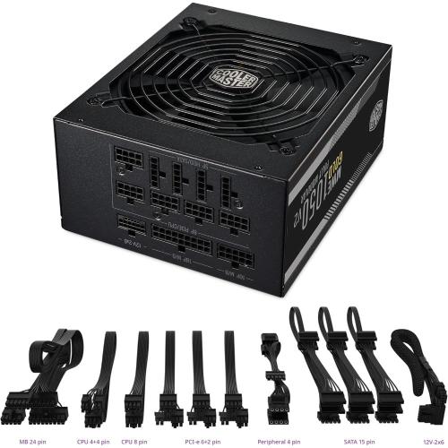 ALIMENTATORE ATX 1050W CoolerMaster MWE GOLD MPE-A501-AFCAG-3EEU 1050Watt 80+ Fan120mm MODULARE