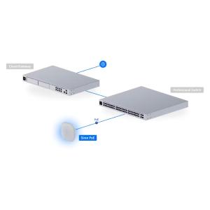Ubiquiti UP-Siren-PoE , Siren SuperLink per tutte le condizioni atmosferiche che fornisce un allerta di 110 dB e illuminazione LED di emergenza alimentata tramite batteria o ingresso DC., richiede Ubiquiti Protect