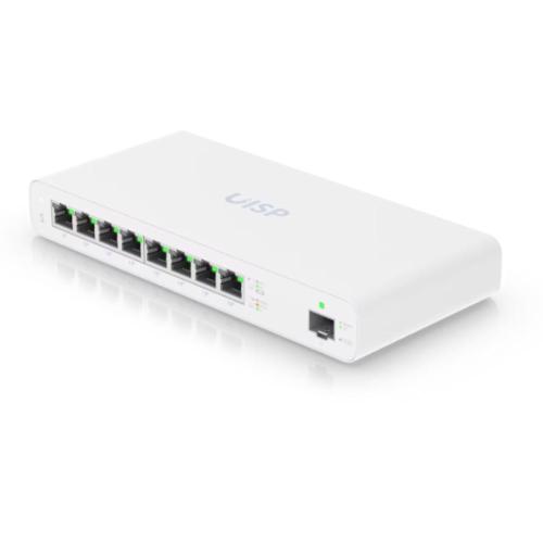 Ubiquiti Networks UniFi Switch 8 porte GbLan POE UISP-S LAYER 2 8P GBE RJ45 1P SFP 1G Bianco